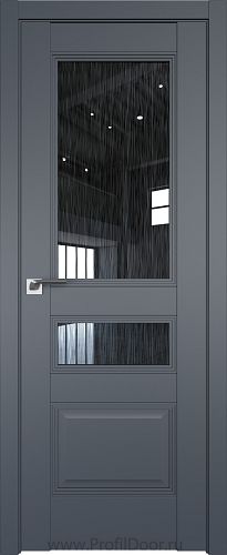 Дверь Profil Doors 68U цвет Антрацит стекло Дождь Черный