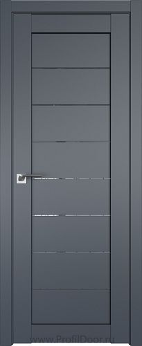 Дверь Profil Doors 71U цвет Антрацит стекло Прозрачное