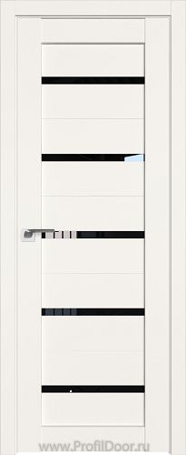 Дверь Profil Doors 7U цвет ДаркВайт стекло Черный Триплекс