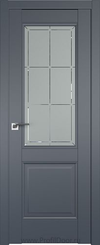 Дверь Profil Doors 90U цвет Антрацит стекло Гравировка 1