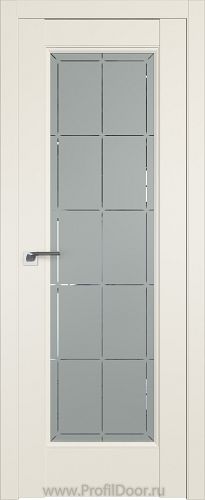 Дверь Profil Doors 92U цвет Магнолия Сатинат стекло Гравировка 10