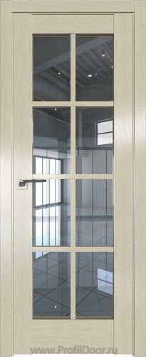 Дверь Profil Doors 101X цвет Эш Вайт стекло Прозрачное