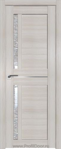 Дверь Profil Doors 19X цвет Эш Вайт Мелинга стекло Дождь Белый молдинг Серебро