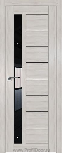 Дверь Profil Doors 37X цвет Эш Вайт Мелинга стекло Черный Триплекс