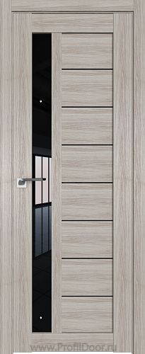 Дверь Profil Doors 37X цвет Капучино Мелинга стекло Черный Триплекс