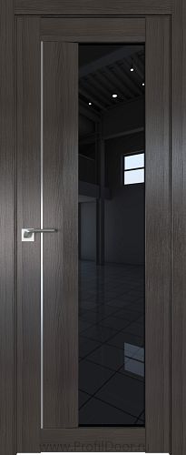 Дверь Profil Doors 47X цвет Грей Мелинга стекло Черный Триплекс