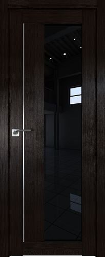 Дверь Profil Doors 47X цвет Венге Мелинга стекло Черный Триплекс