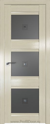 Дверь Profil Doors 4X цвет Эш Вайт стекло Узор Графит с прозрачным фьюзингом(квадрат)