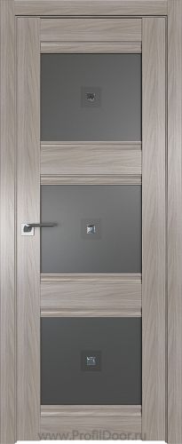 Дверь Profil Doors 4X цвет Орех Пекан стекло Узор Графит с прозрачным фьюзингом(квадрат)