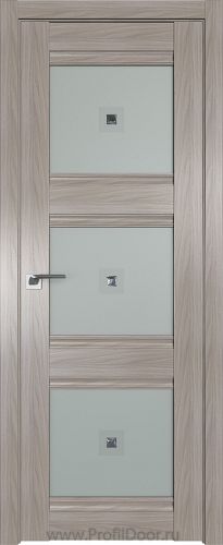 Дверь Profil Doors 4X цвет Орех Пекан стекло Узор Матовое с прозрачным фьюзингом(квадрат)
