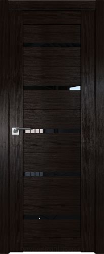 Дверь Profil Doors 7X цвет Венге Мелинга стекло Черный Триплекс