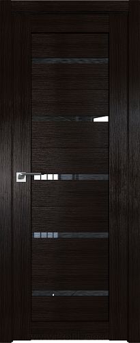 Дверь Profil Doors 7X цвет Венге Мелинга стекло Дождь Черный