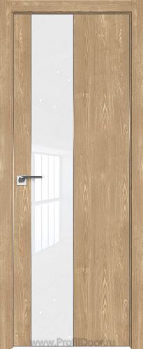Дверь Profil Doors 105ZN цвет Каштан Натуральный кромка Матовый Алюминий с 4-х сторон стекло Lacobel лак Классик