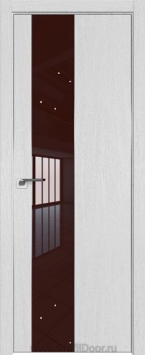 Дверь Profil Doors 105ZN цвет Монблан кромка Матовый Алюминий с 4-х сторон стекло Lacobel Коричневый лак