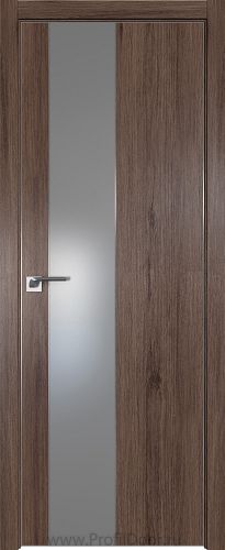 Дверь Profil Doors 105ZN цвет Салинас Темный кромка Матовый Алюминий с 4-х сторон стекло Lacobel Серебро Матлак