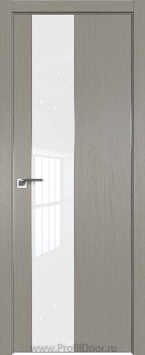 Дверь Profil Doors 105ZN цвет Стоун кромка Матовый Алюминий с 4-х сторон стекло Lacobel лак Классик