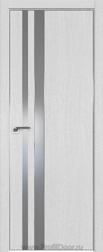 Дверь Profil Doors 116ZN цвет Монблан кромка Матовый Алюминий с 4-х сторон стекло Lacobel Серебро Матлак