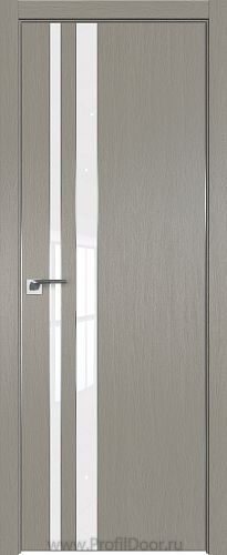 Дверь Profil Doors 116ZN цвет Стоун кромка Матовый Алюминий с 4-х сторон стекло Lacobel лак Классик