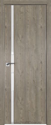 Дверь Profil Doors 122ZN цвет Каштан Темный кромка Матовый Алюминий с 4-х сторон стекло Lacobel лак Классик