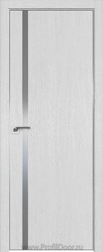 Дверь Profil Doors 122ZN цвет Монблан кромка Матовый Алюминий с 4-х сторон стекло Lacobel Серебро Матлак