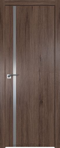 Дверь Profil Doors 122ZN цвет Салинас Темный кромка ABS в цвет с 4-х сторон стекло Lacobel Серебро Матлак