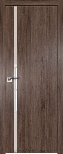 Дверь Profil Doors 122ZN цвет Салинас Темный кромка Матовый Алюминий с 4-х сторон стекло Lacobel Перламутровый лак