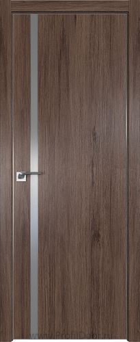 Дверь Profil Doors 122ZN цвет Салинас Темный кромка Матовый Алюминий с 4-х сторон стекло Lacobel Серебро Матлак