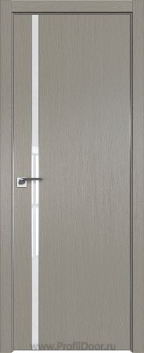 Дверь Profil Doors 122ZN цвет Стоун кромка Матовый Алюминий с 4-х сторон стекло Lacobel лак Классик