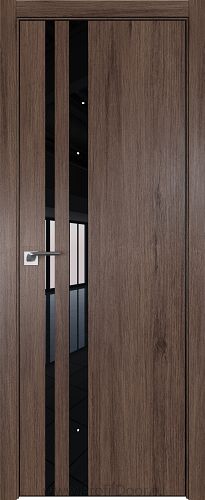 Дверь Profil Doors 16ZN цвет Салинас Темный кромка BLACK EDITION с 4-х сторон стекло Lacobel Черный лак