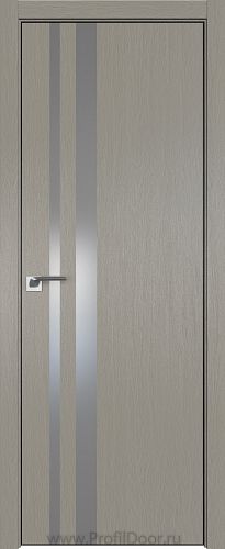 Дверь Profil Doors 16ZN цвет Стоун кромка BLACK EDITION с 4-х сторон стекло Lacobel Серебро Матлак