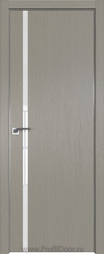 Дверь Profil Doors 22ZN цвет Стоун кромка Матовый Алюминий с 4-х сторон стекло Lacobel лак Классик