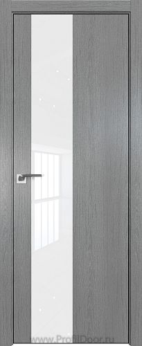 Дверь Profil Doors 5ZN цвет Грувд Серый кромка BLACK EDITION с 4-х сторон стекло Lacobel лак Классик