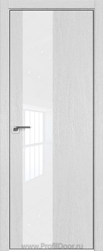 Дверь Profil Doors 5ZN цвет Монблан кромка BLACK EDITION с 4-х сторон стекло Lacobel лак Классик