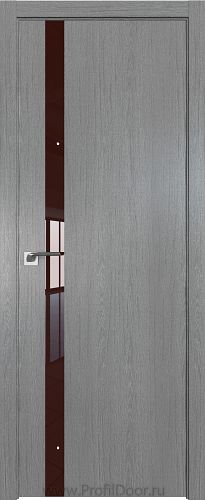 Дверь Profil Doors 6ZN Грувд Серый стекло Lacobel Коричневый Лак ABS