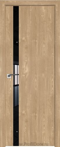 Дверь Profil Doors 6ZN Каштан Натуральный стекло Lacobel Черный Лак кромка ABS