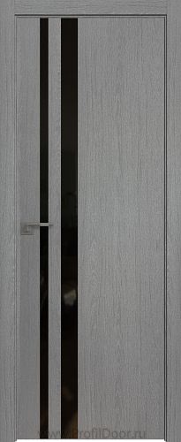 Дверь Profil Doors 16ZN цвет Грувд Серый кромка ABS в цвет с 4-х сторон стекло Lacobel Черный лак