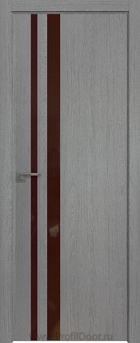 Дверь Profil Doors 16ZN цвет Грувд Серый кромка ABS в цвет с 4-х сторон стекло Lacobel Коричневый лак