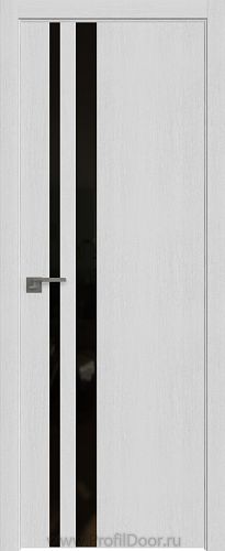 Дверь Profil Doors 16ZN цвет Монблан кромка ABS в цвет с 4-х сторон стекло Lacobel Черный лак