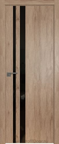 Дверь Profil Doors 16ZN цвет Салинас Светлый кромка ABS в цвет с 4-х сторон стекло Lacobel Черный лак