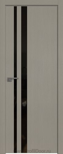 Дверь Profil Doors 16ZN цвет Стоун кромка ABS в цвет с 4-х сторон стекло Lacobel Черный лак