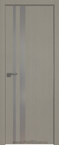 Дверь Profil Doors 16ZN цвет Стоун кромка Матовый Алюминий с 4-х сторон стекло Lacobel Серебро Матлак