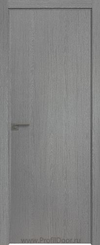 Дверь Profil Doors 1ZN цвет Грувд Серый кромка ABS Черная матовая с 4-х сторон