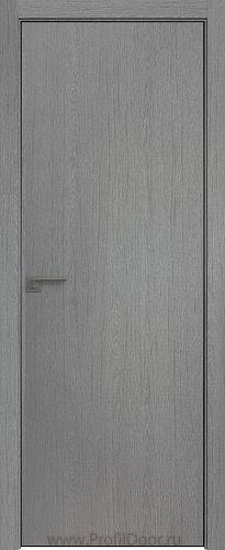 Дверь Profil Doors 1ZN цвет Грувд Серый кромка BLACK EDITION с 4-х сторон