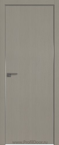 Дверь Profil Doors 1ZN цвет Стоун кромка Матовый Алюминий с 4-х сторон