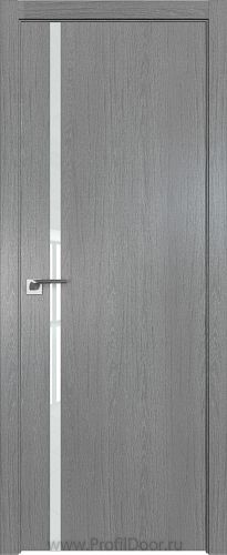 Дверь Profil Doors 22ZN цвет Грувд Серый кромка ABS в цвет с 4-х сторон стекло Lacobel Белый лак