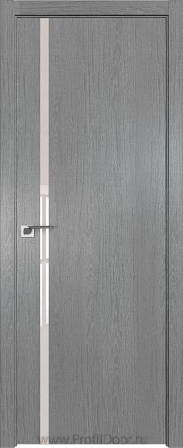 Дверь Profil Doors 22ZN цвет Грувд Серый кромка ABS в цвет с 4-х сторон стекло Lacobel Перламутровый лак