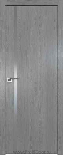 Дверь Profil Doors 22ZN цвет Грувд Серый кромка ABS в цвет с 4-х сторон стекло Lacobel Серебро Матлак