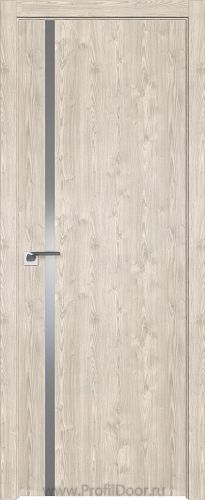 Дверь Profil Doors 22ZN цвет Каштан Светлый кромка ABS в цвет с 4-х сторон стекло Lacobel Серебро Матлак