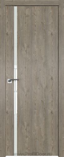 Дверь Profil Doors 22ZN цвет Каштан Темный кромка ABS в цвет с 4-х сторон стекло Lacobel Белый лак