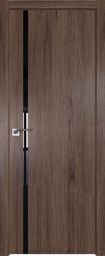 Дверь Profil Doors 22ZN цвет Салинас Темный кромка ABS в цвет с 4-х сторон стекло Lacobel Черный лак